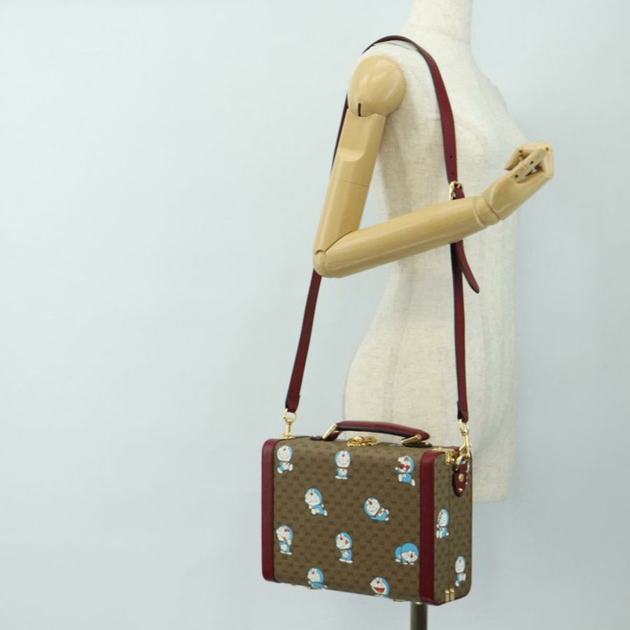 【日本直送】GUCCI Micro GG Supreme哆啦A夢手提包 PVC 兩用 米色 633587 正品 187481SM-34