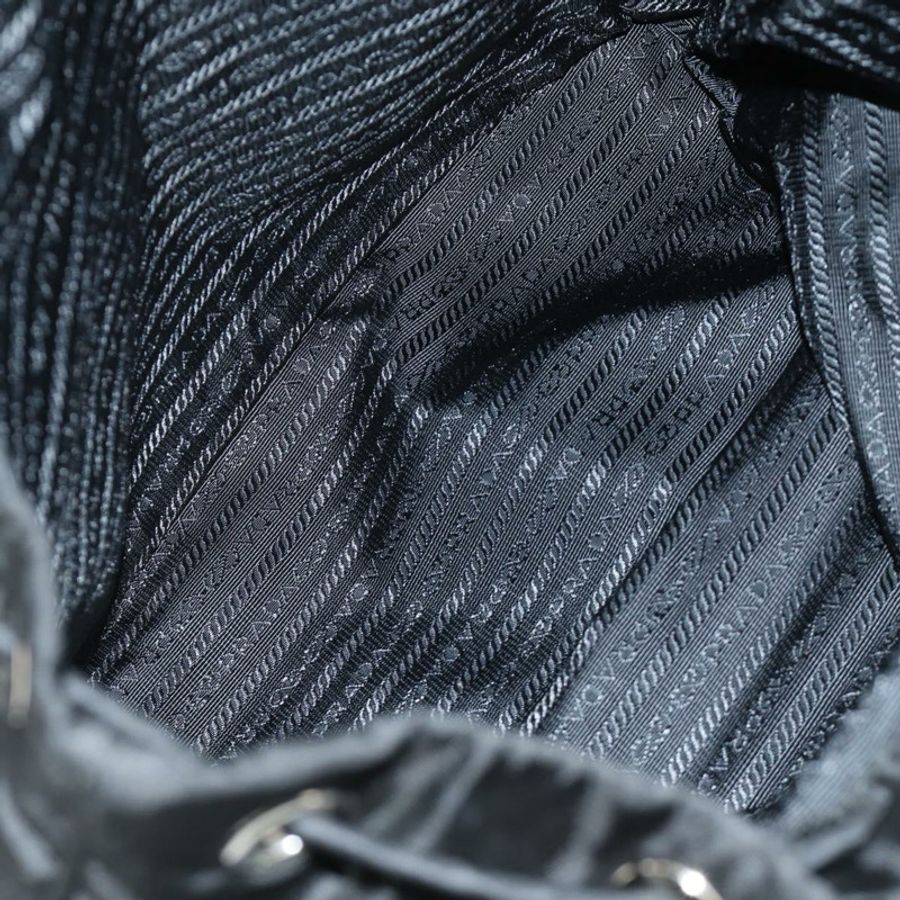 【日本直送】PRADA 雙肩包 尼龍材質 黑色 銀色 1BZ005 正品 188429SAV-8