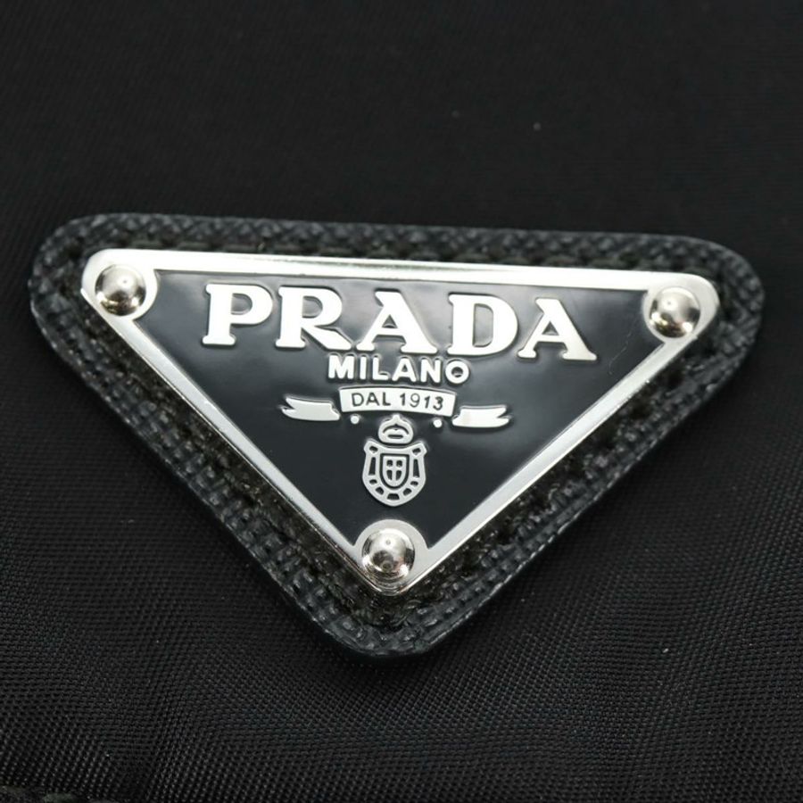 【日本直送】PRADA 雙肩包 尼龍材質 黑色 銀色 1BZ005 正品 188429SAV-25