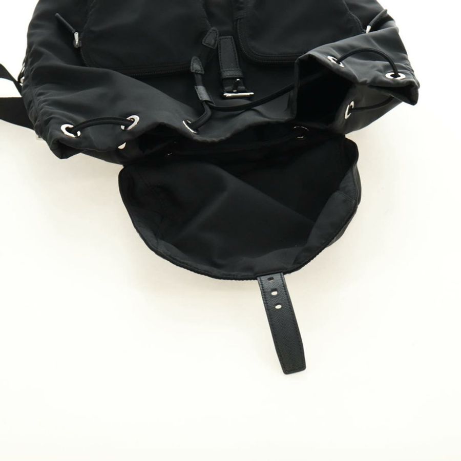 【日本直送】PRADA 雙肩包 尼龍材質 黑色 銀色 1BZ005 正品 188429SAV-26