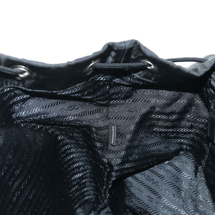 【日本直送】PRADA 雙肩包 尼龍材質 黑色 銀色 1BZ005 正品 188429SAV-29