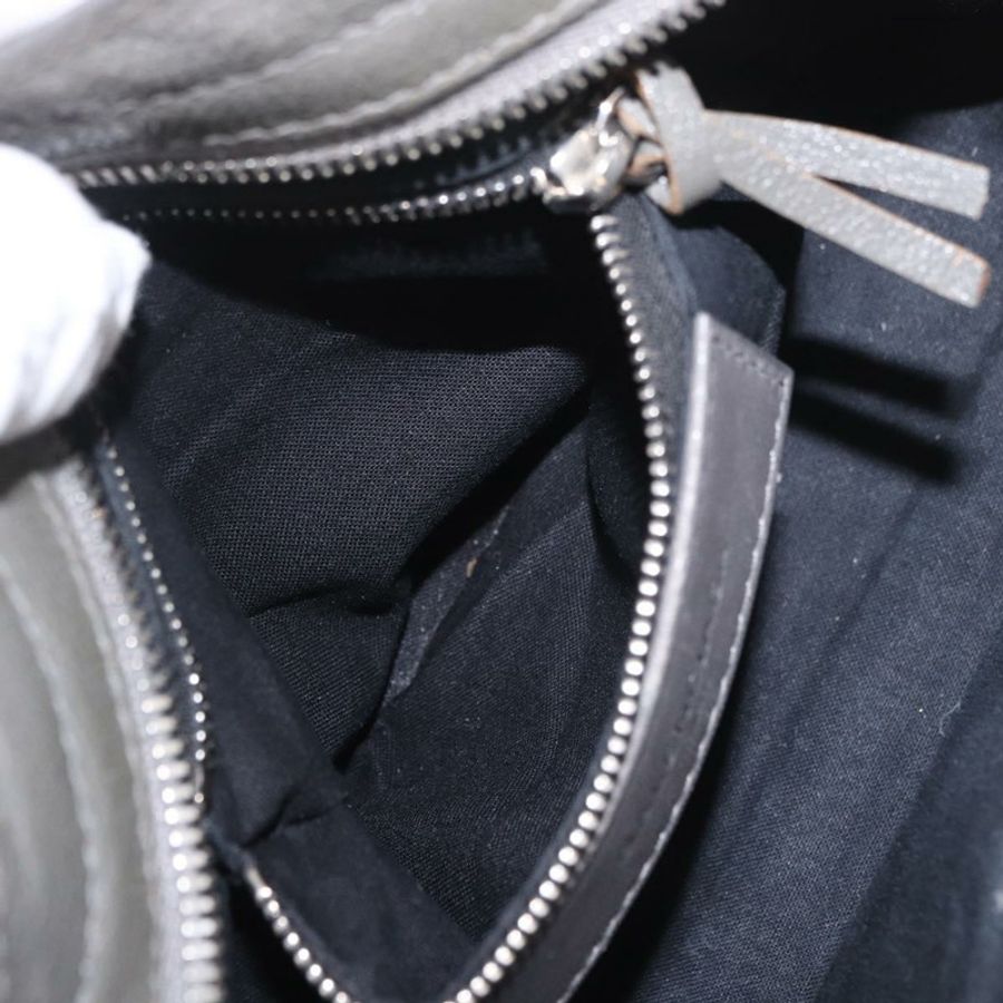 【日本直送】BALENCIAGA 皮革經典金屬邊迷你城市兩用包 灰色/銀色 正品 187985M-22