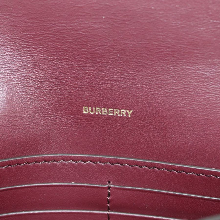 【日本直送】BURBERRY Everyday 肩挎皮夾 皮革 波爾多金 Auth am11974M-25