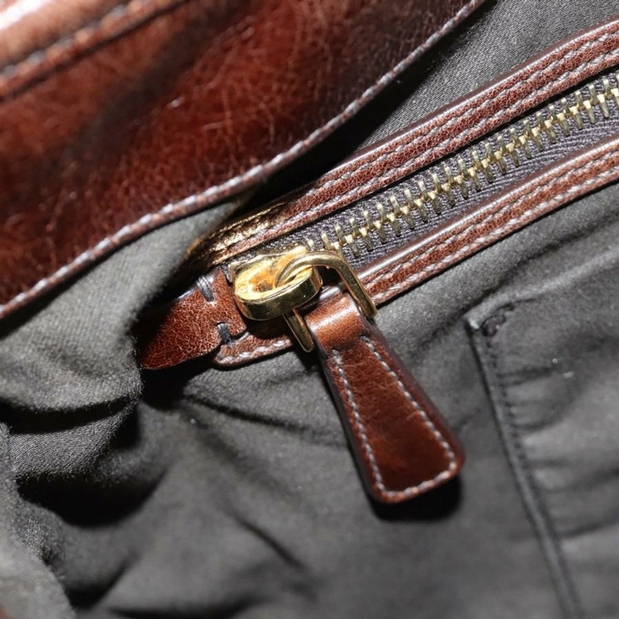 【日本直送】Miu Miu Ready Lock 肩背手提包 皮革 2way 棕色金色 Auth am11986V-28