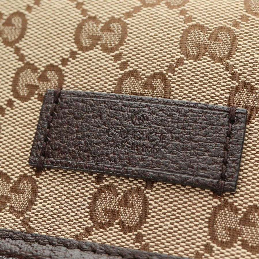 【日本直送】GUCCI GG帆布織帶雪莉線單肩包 米色 銀色 23302 正品 am11988V-27