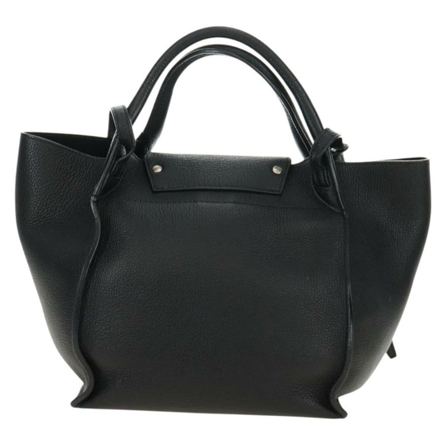 【日本直送】CELINE 大號手提包 小號手提包 皮革 黑色 銀色 正品 189349SAM-1