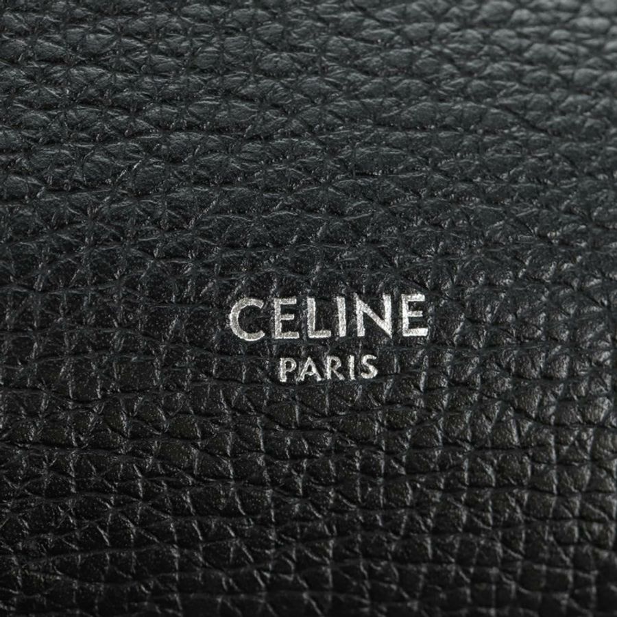 【日本直送】CELINE 大號手提包 小號手提包 皮革 黑色 銀色 正品 189349SAM-18