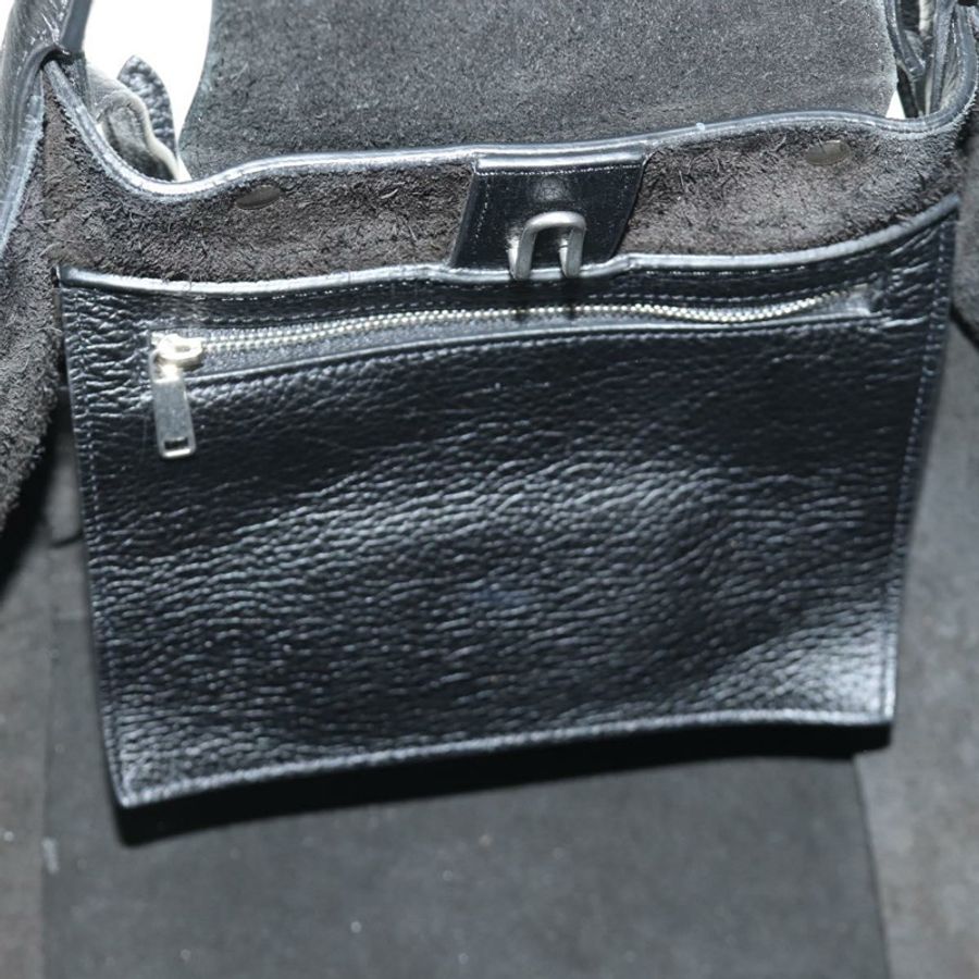 【日本直送】CELINE 大號手提包 小號手提包 皮革 黑色 銀色 正品 189349SAM-24