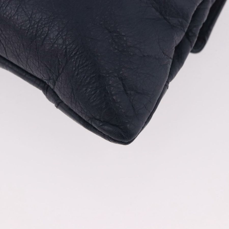 【日本直送】BALENCIAGA 經典信封式單肩包,皮革材質,海軍藍/銀色,貨號 319376,正品編號 189069V-15