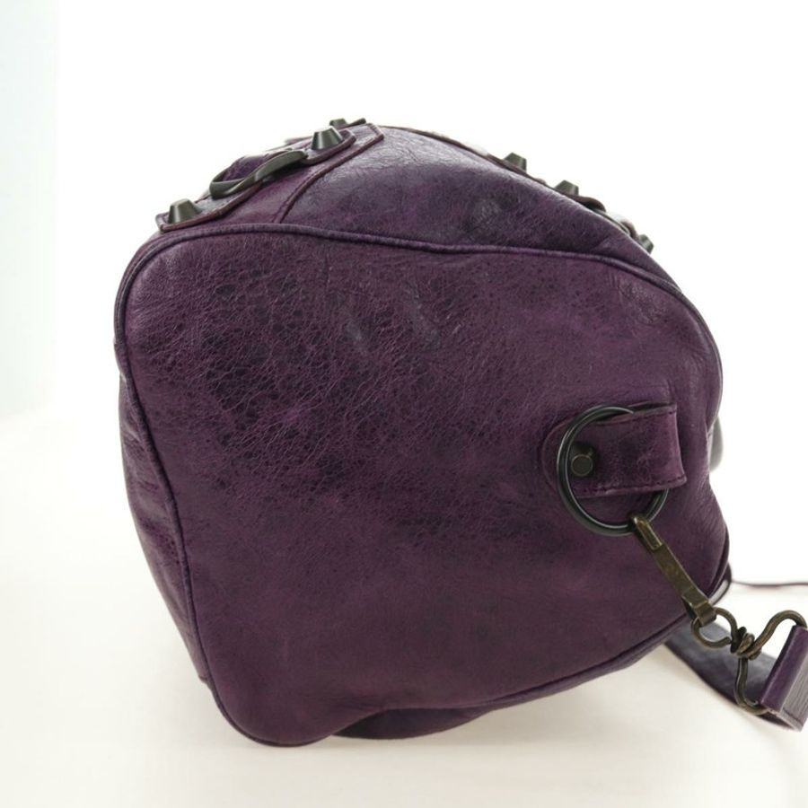 【日本直送】BALENCIAGA Zazigi 手提包 皮革 兩用 紫色 128523 正品 189102M-3