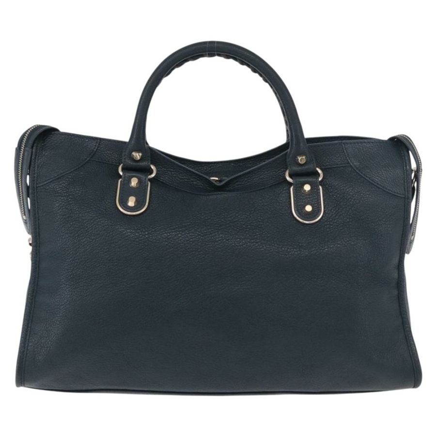 【日本直送】BALENCIAGA 經典金屬邊飾城市皮革雙肩包 綠色 115748 正品 189070SM-1