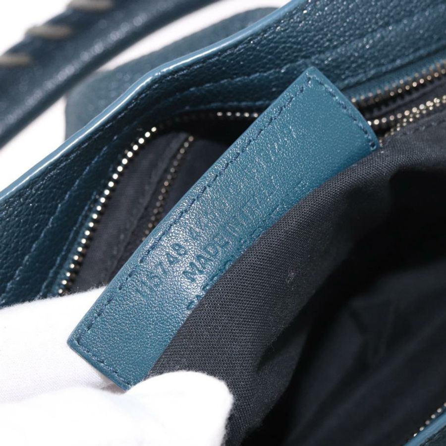 【日本直送】BALENCIAGA 經典金屬邊飾城市皮革雙肩包 綠色 115748 正品 189070SM-10