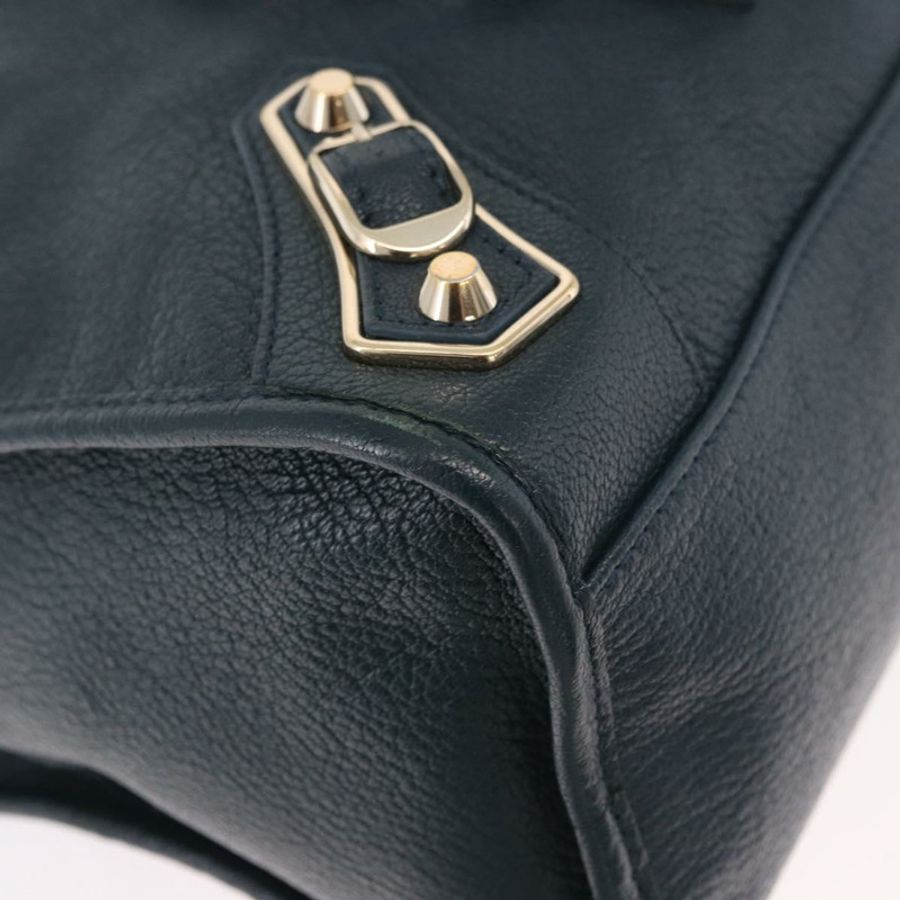 【日本直送】BALENCIAGA 經典金屬邊飾城市皮革雙肩包 綠色 115748 正品 189070SM-14