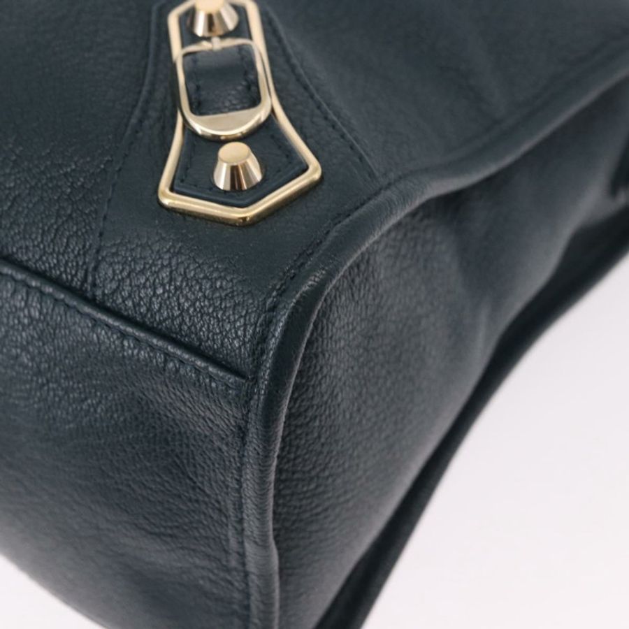 【日本直送】BALENCIAGA 經典金屬邊飾城市皮革雙肩包 綠色 115748 正品 189070SM-15