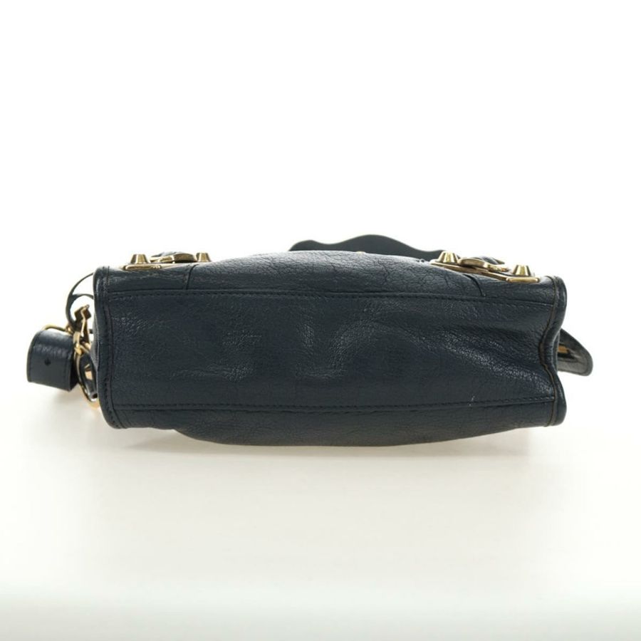 【日本直送】BALENCIAGA 經典金屬邊迷你都會包 皮革 兩用 海軍藍 正品 189129M-4