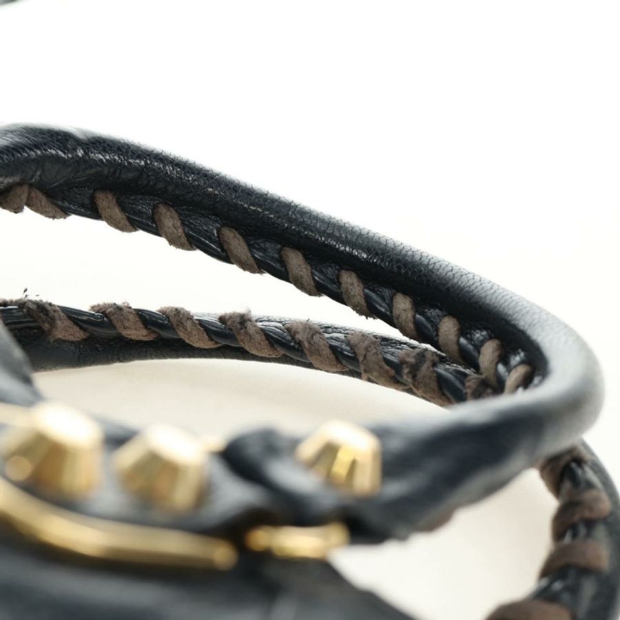 【日本直送】BALENCIAGA 經典金屬邊迷你都會包 皮革 兩用 海軍藍 正品 189129M-13