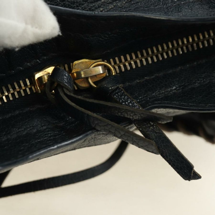 【日本直送】BALENCIAGA 經典金屬邊迷你都會包 皮革 兩用 海軍藍 正品 189129M-19