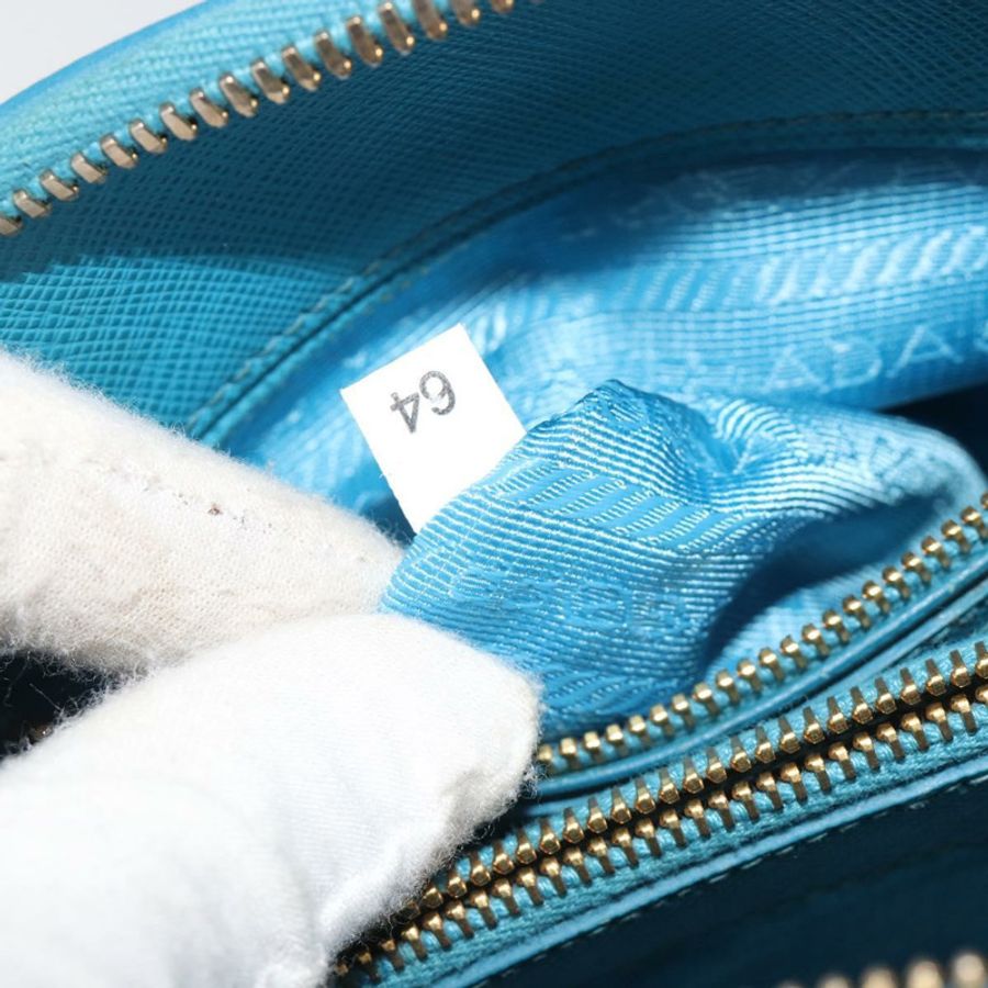 【日本直送】PRADA 手提包 Saffiano 皮革 2way Light Blue Auth 187856A-10