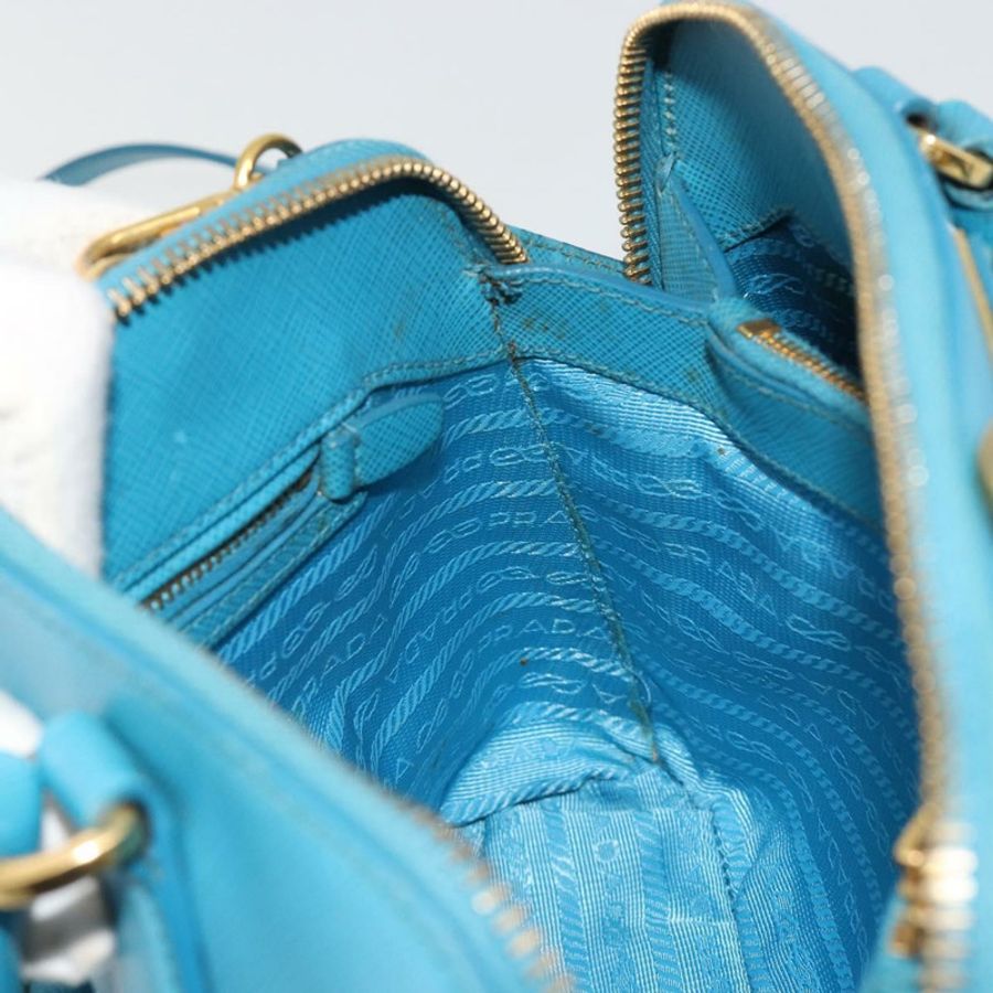 【日本直送】PRADA 手提包 Saffiano 皮革 2way Light Blue Auth 187856A-22