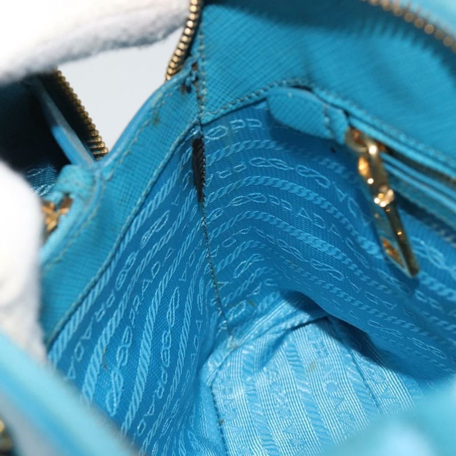 【日本直送】PRADA 手提包 Saffiano 皮革 2way Light Blue Auth 187856A-23