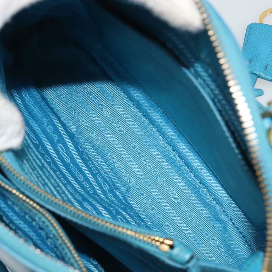 【日本直送】PRADA 手提包 Saffiano 皮革 2way Light Blue Auth 187856A-27