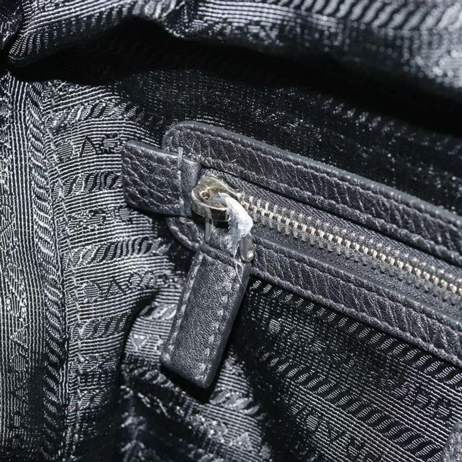 【日本直送】PRADA 波士頓包 皮革 黑色 銀色 正品 189156SAV-23
