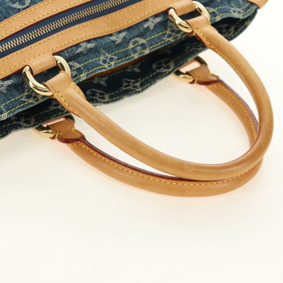 【日本直送】路易威登 Monogram 牛仔布手提包 藍色 M95018 LV 正品 189186SAV-6