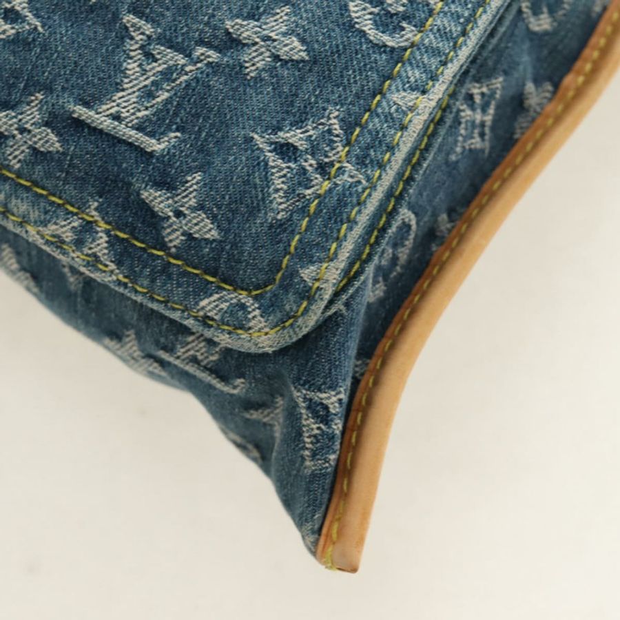 【日本直送】路易威登 Monogram 牛仔布手提包 藍色 M95018 LV 正品 189186SAV-13