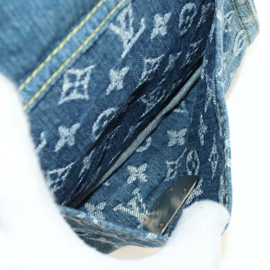 【日本直送】路易威登 Monogram 牛仔布手提包 藍色 M95018 LV 正品 189186SAV-18