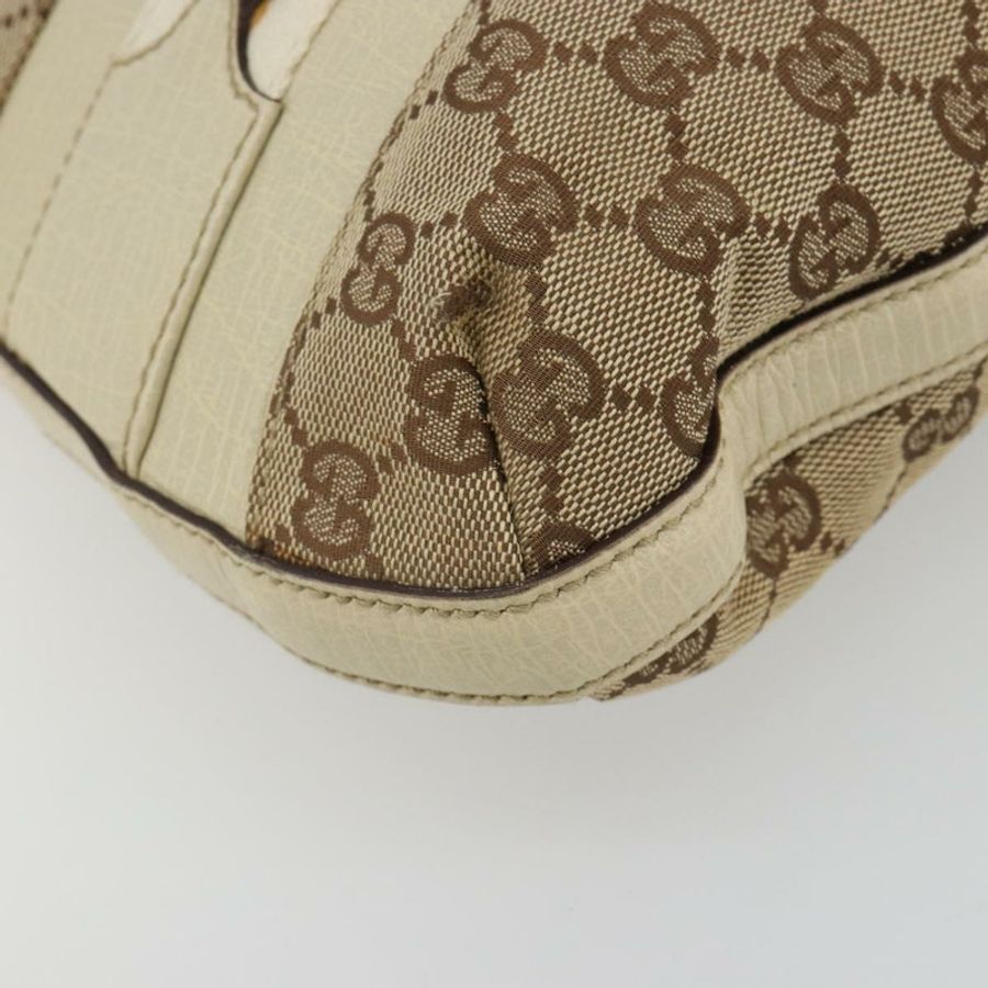 【日本直送】GUCCI GG帆布馬銜扣單肩包 米色 137388 正品 189146V-13
