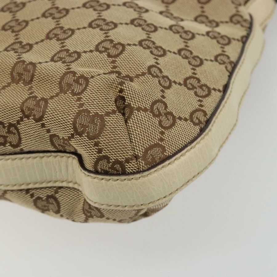 【日本直送】GUCCI GG帆布馬銜扣單肩包 米色 137388 正品 189146V-14