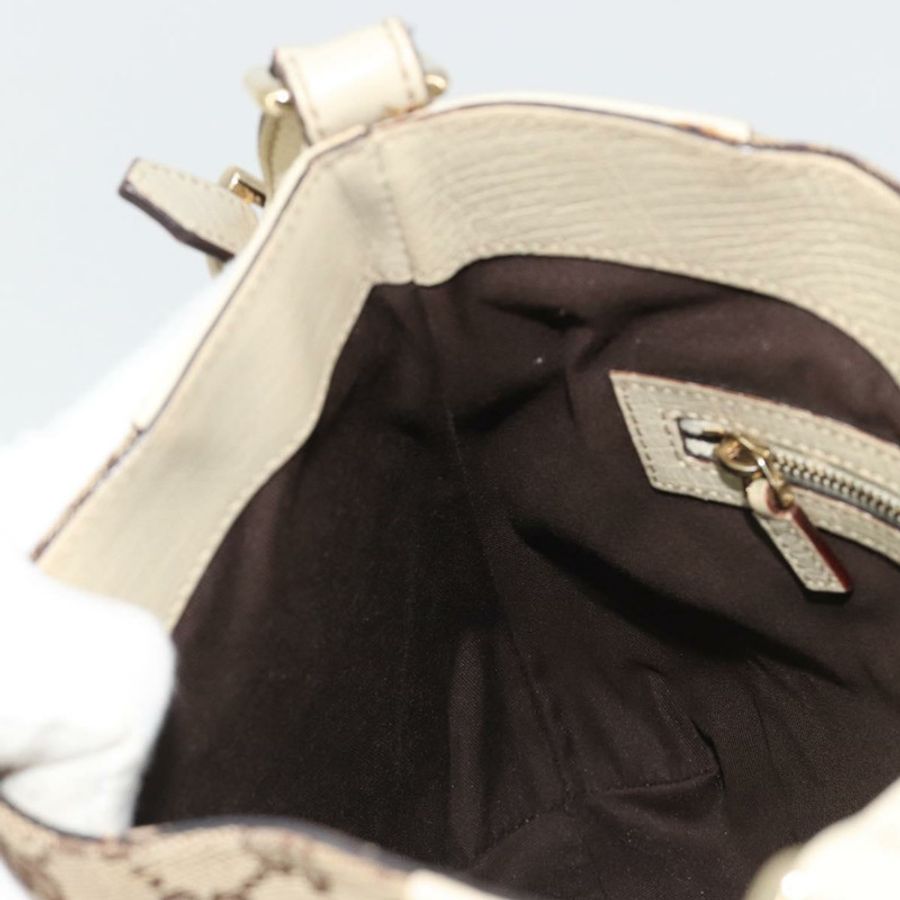 【日本直送】GUCCI GG帆布馬銜扣單肩包 米色 137388 正品 189146V-19