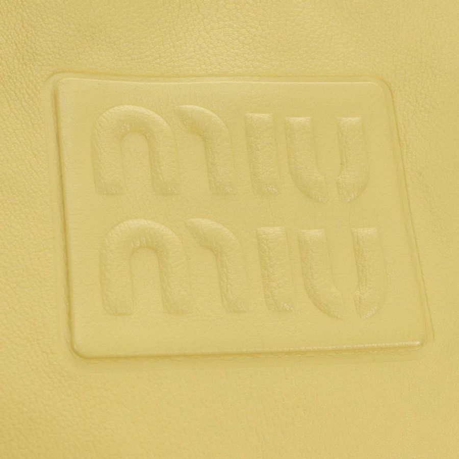 【日本直送】Miu Miu 托特包 皮革 兩用 黃色 金色 正品 189749M-19