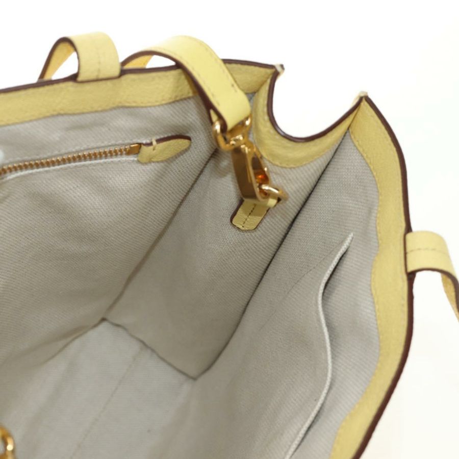 【日本直送】Miu Miu 托特包 皮革 兩用 黃色 金色 正品 189749M-21