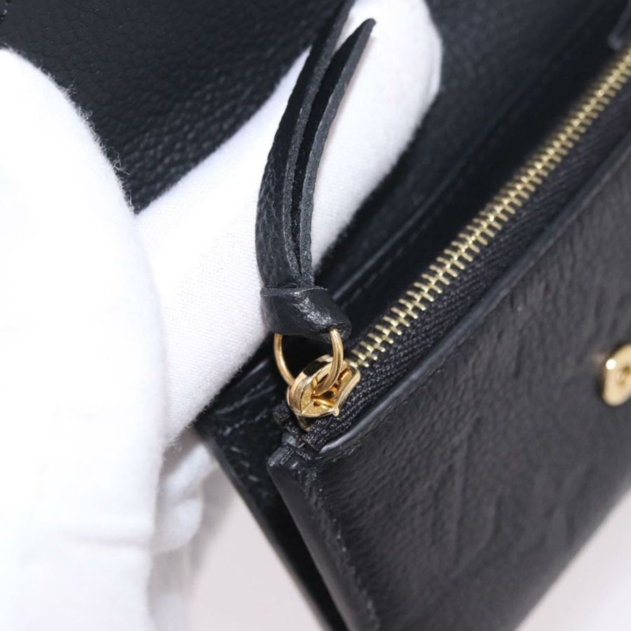 【日本直送】路易威登 Monogram Empreinte Porte Monnaie Rosary 黑色 M81455 正品 189016-10