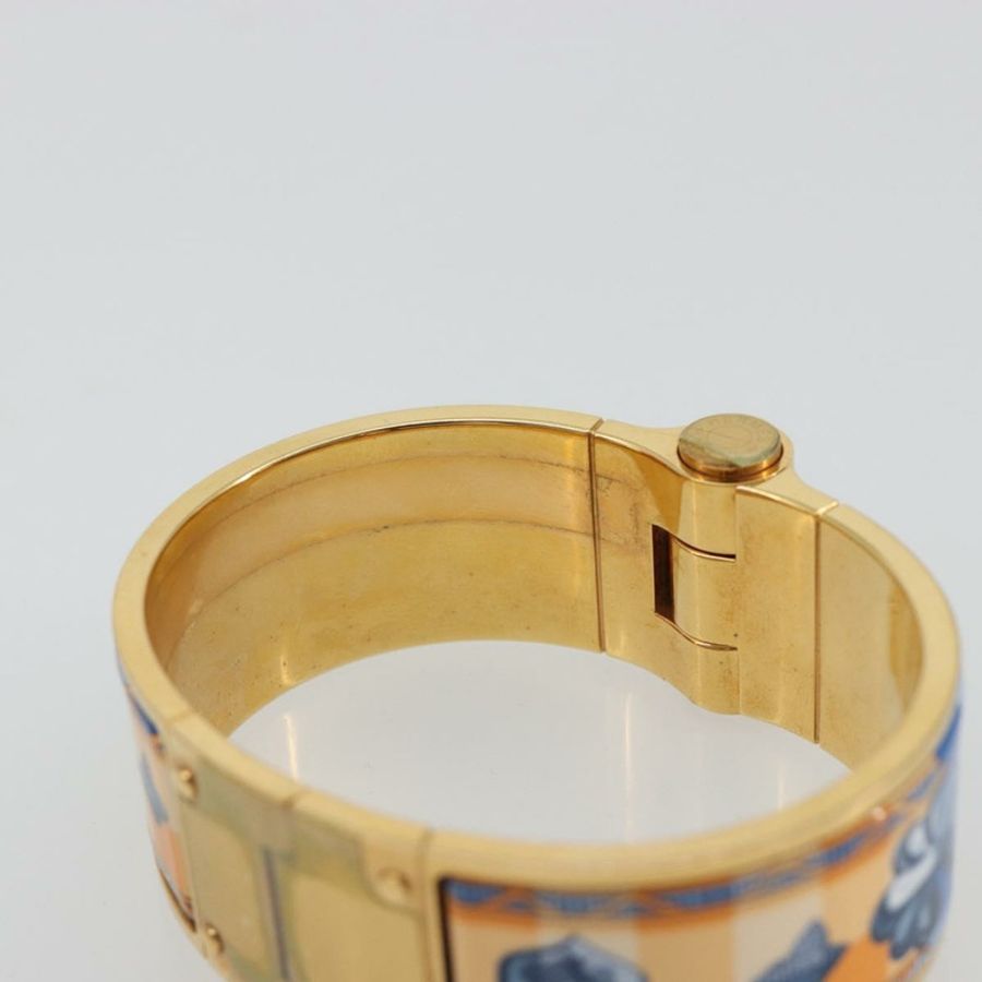 【日本直送】愛馬仕 Charniere 手鐲,金屬金色,正品編號 189768M-6