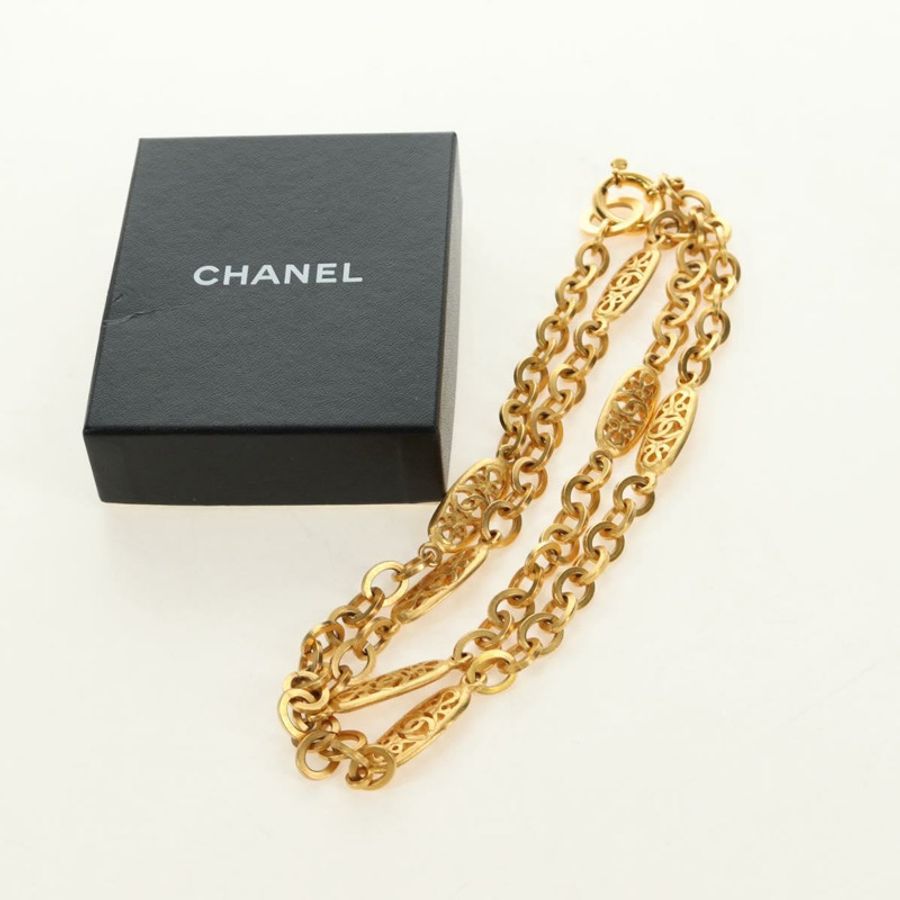 【日本直送】香奈兒 (CHANEL) 金色金屬項鍊,CC標誌,編號189769SM-17