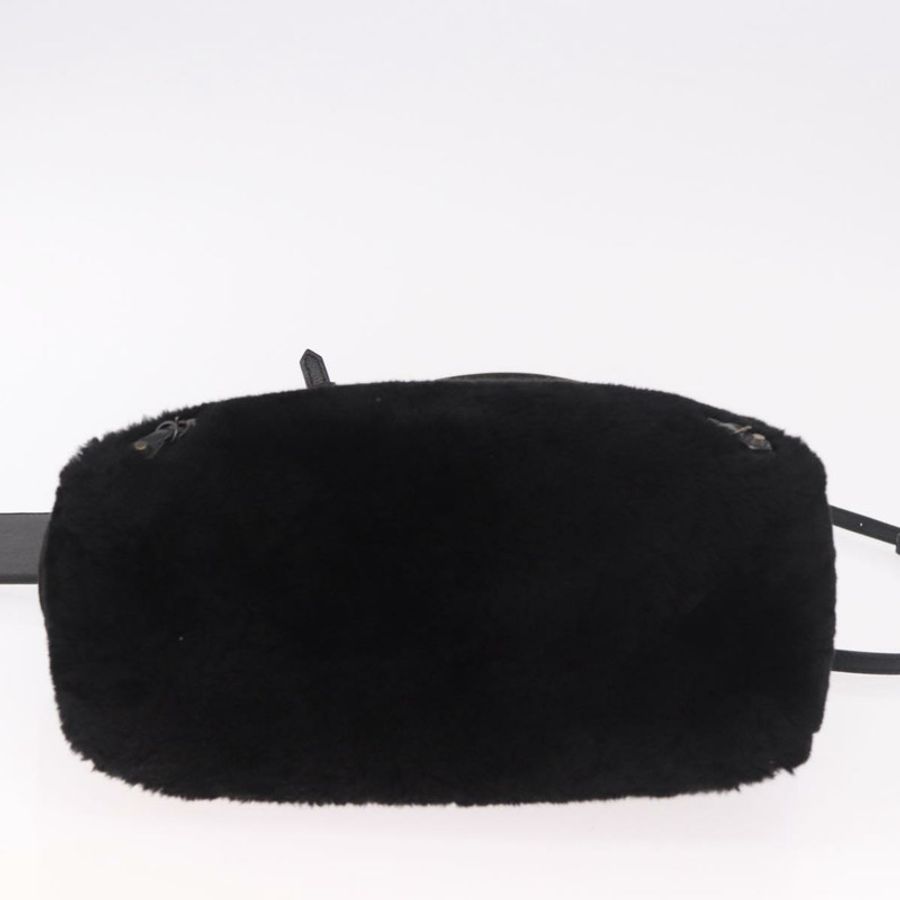 【日本直送】BALENCIAGA 手提包 毛絨兩用 黑色 正品 189725A-4