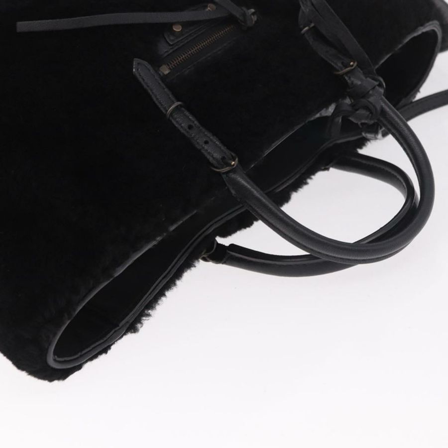 【日本直送】BALENCIAGA 手提包 毛絨兩用 黑色 正品 189725A-5