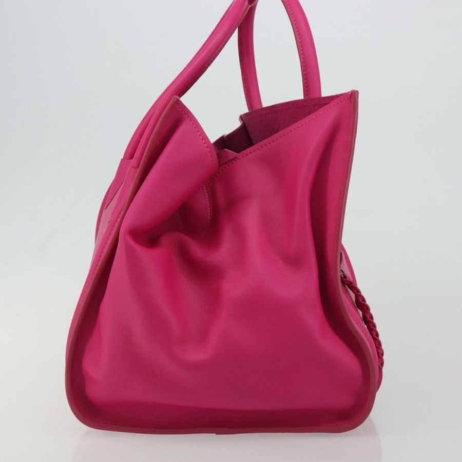 【日本直送】CELINE Luggage Phantom 手提包 皮革 粉紅色 銀色 正品 189707A-3