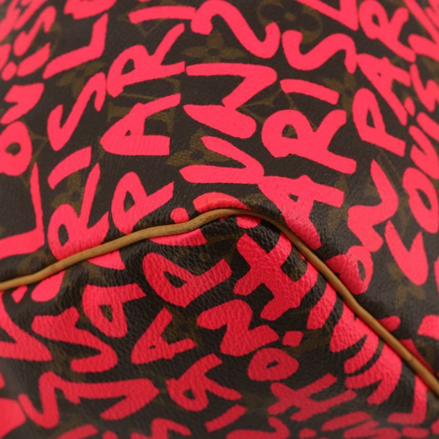 【日本直送】路易威登 Monogram Graffiti Speedy 30 手提包 粉紅色 M93704 LV 正品 189751SAM-14