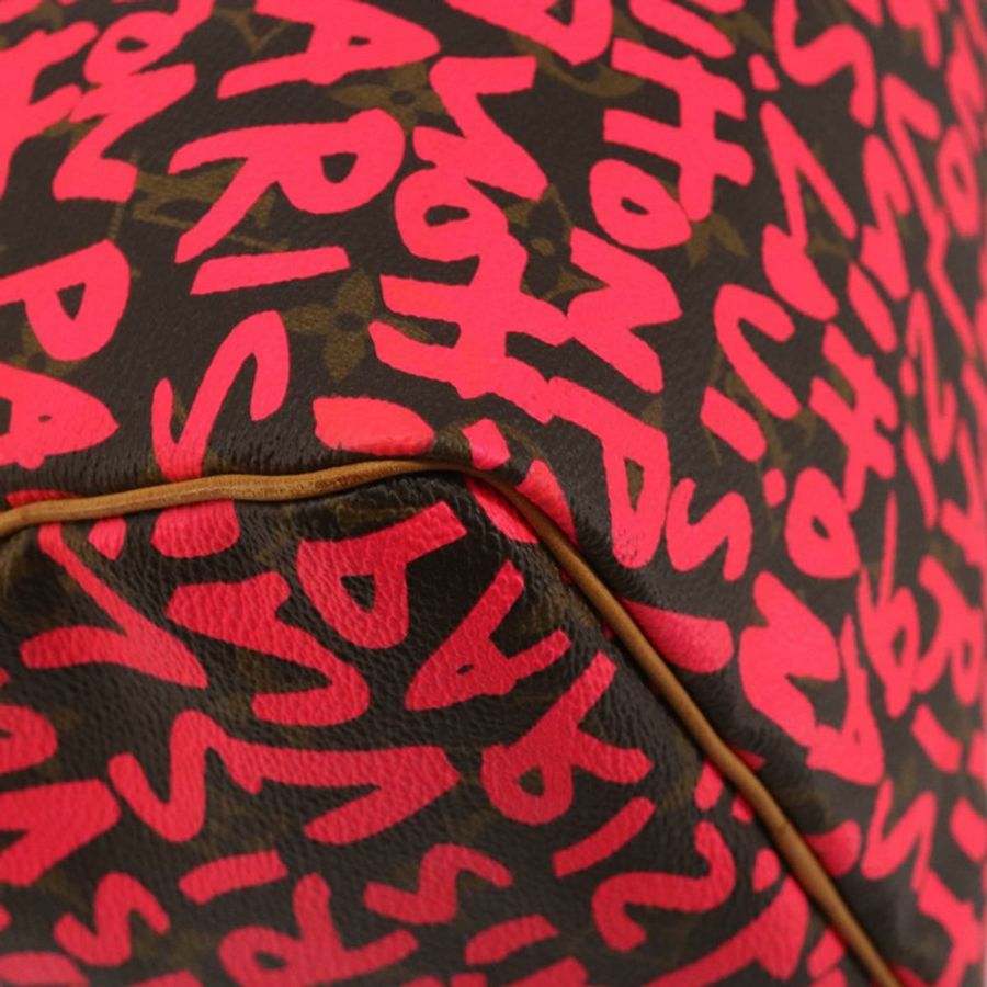 【日本直送】路易威登 Monogram Graffiti Speedy 30 手提包 粉紅色 M93704 LV 正品 189751SAM-16