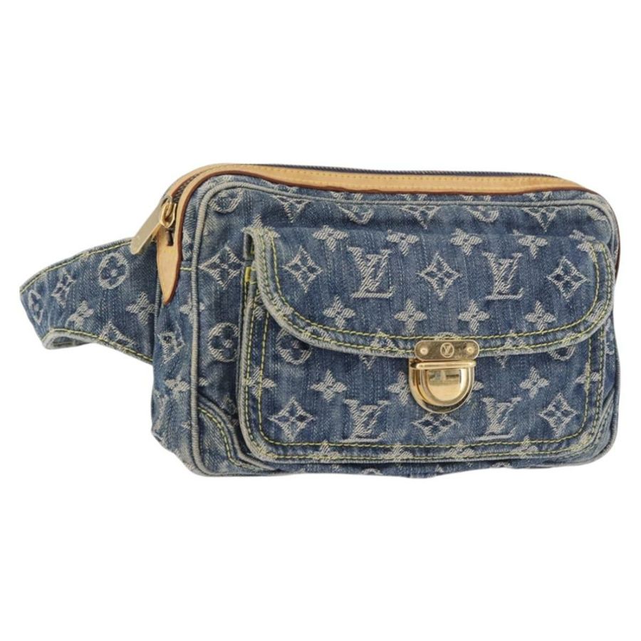 【日本直送】路易威登 Monogram 牛仔布腰包/斜背包 藍色 M95347 LV 正品 189722SAV-0