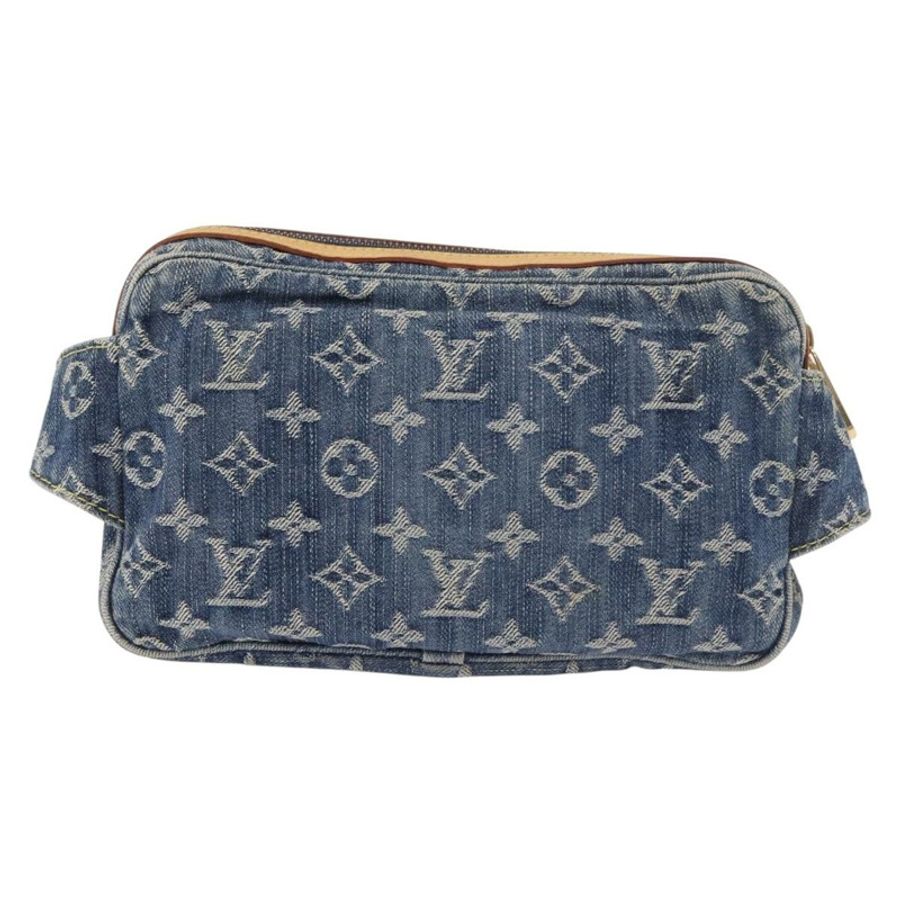 【日本直送】路易威登 Monogram 牛仔布腰包/斜背包 藍色 M95347 LV 正品 189722SAV-1