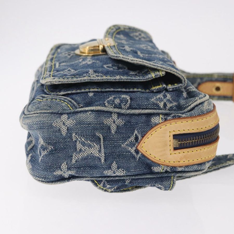 【日本直送】路易威登 Monogram 牛仔布腰包/斜背包 藍色 M95347 LV 正品 189722SAV-2