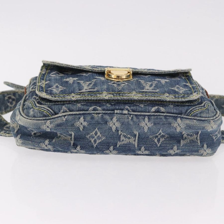【日本直送】路易威登 Monogram 牛仔布腰包/斜背包 藍色 M95347 LV 正品 189722SAV-4