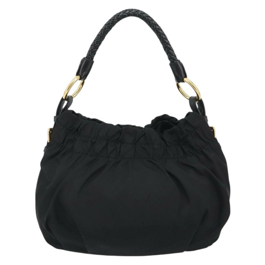 【日本直送】PRADA 黑色金色尼龍褶皺肩包,正品編號 189499V-1