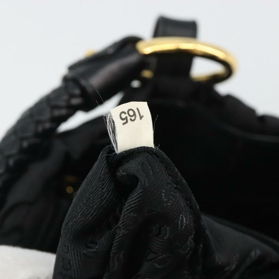 【日本直送】PRADA 黑色金色尼龍褶皺肩包,正品編號 189499V-10