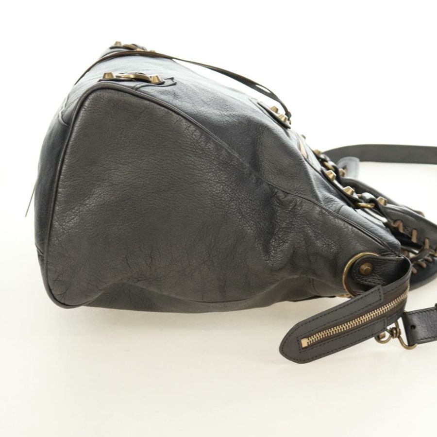 【日本直送】BALENCIAGA 經典 Vero 手提包 皮革 灰色 235216 正品 189775SM-3
