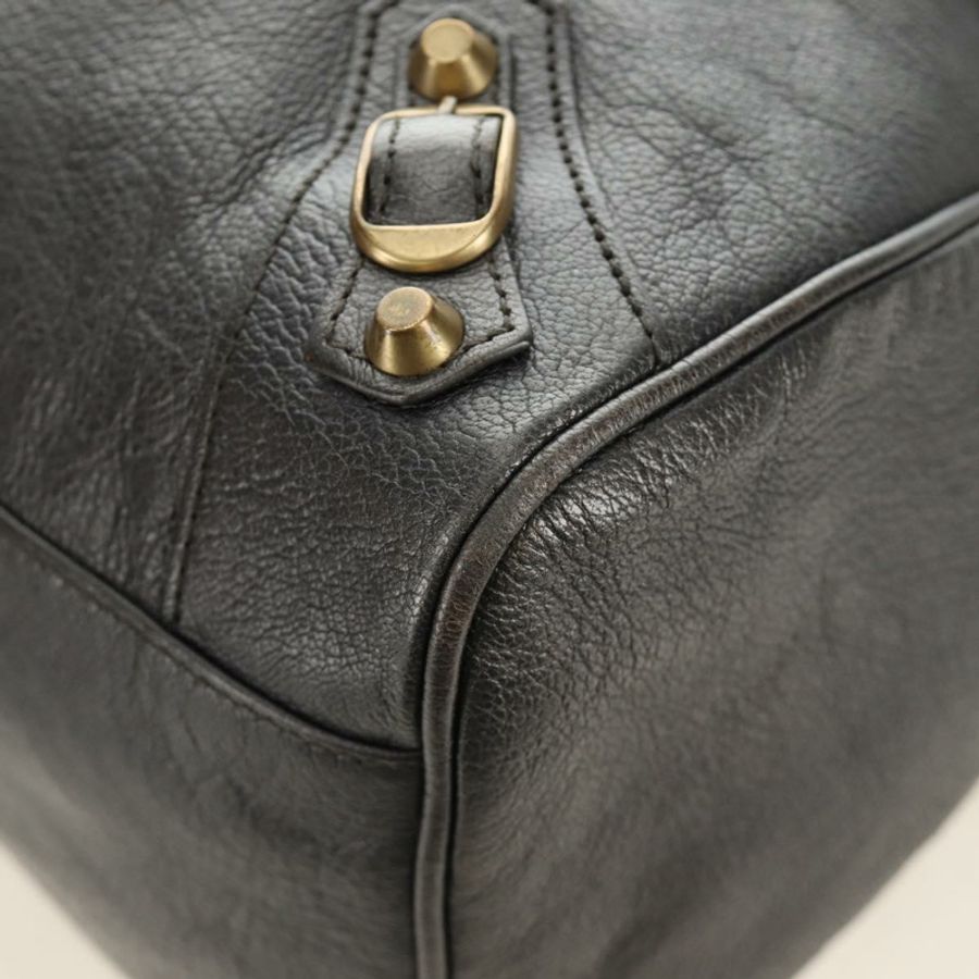 【日本直送】BALENCIAGA 經典 Vero 手提包 皮革 灰色 235216 正品 189775SM-17
